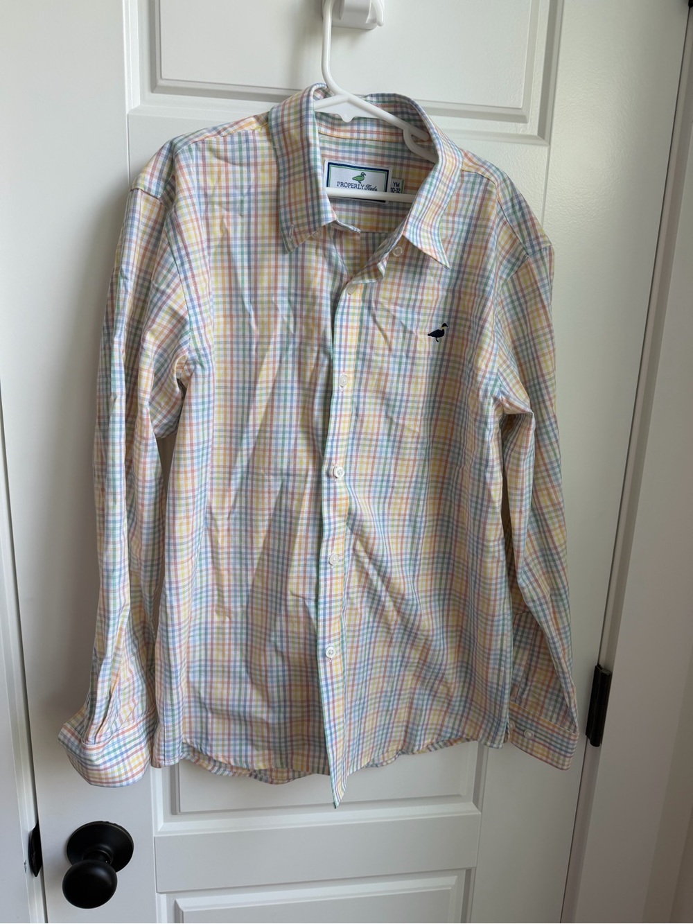 Properly Tied Pastel Plaid Button-Down Shirt - Multicolor